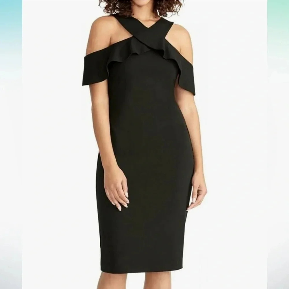 RACHEL Rachel Roy Black Jolie Evening Party Wedding Mini Dress. Size 4.